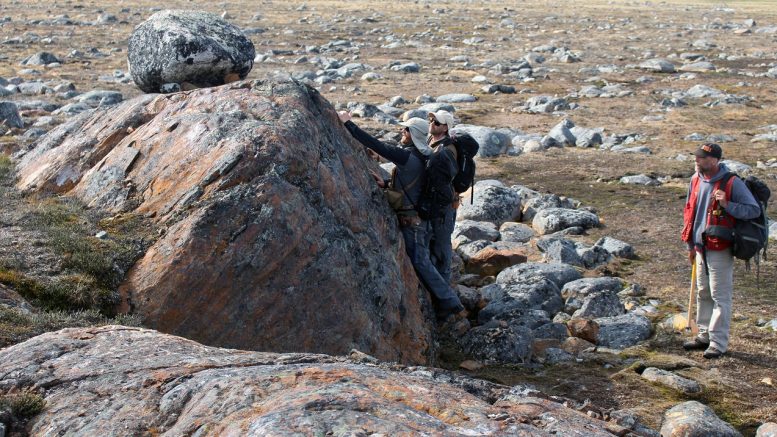 Geologists exploring Auryn Resources' Committee Bay gold project in Nunavut. Credit: Auryn Resources.
