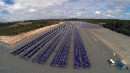 Iamgold’s 5 MW solar power plant at its Rosebel gold mine in Suriname. Credit: Iamgold.