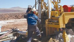 Workers at the Pozuelos lithium property in Argentina’s Salta province. LSC Lithium announced in March that it would acquire the 300 sq. km property. Credit: LSC Lithium.