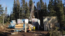 Drilling equipment at Callinex Mines' Pine Bay project in Manitoba. Credit: Callinex Mines.