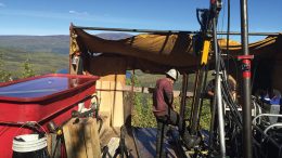 Drillers at Goldstrike Resources’ (TSXV: GSR) Plateau gold project, 300 km east of Dawson City, Yukon. Credit: Goldstrike Resources.