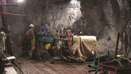 Drillers underground in the Martel zone at Imperial Metals' Mount Polley copper-gold mine in south-central British Columbia. Credit: Imperial Metals.