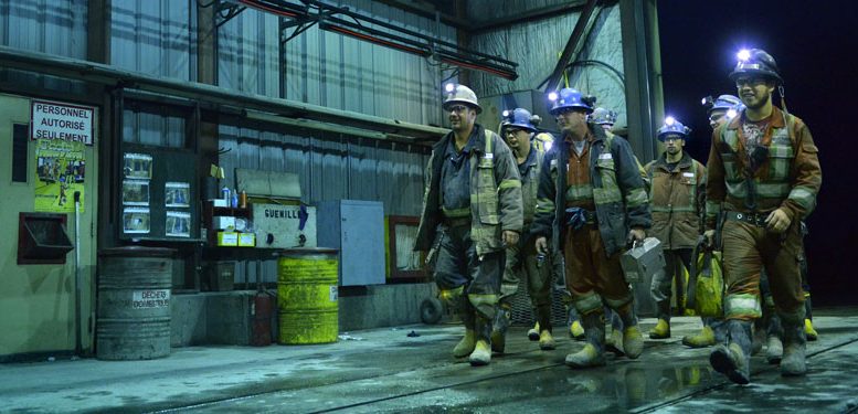 Miners at the Casa Berardi gold operations in Quebec. Credit: Hecla Mining.