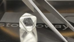A rough diamond from Stornoway Diamond's Renard mine in Quebec. Credit: Stornoway Diamond