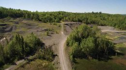 A view of First Cobalt’s Frontier cobalt property from Gibson Lake in Northern Ontario’s Cobalt mining camp. Credit: First Cobalt.