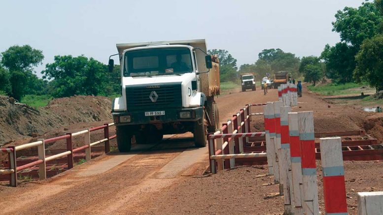 Trucks at Orezone Gold’s Bomboré gold project in Burkina Faso. Credit: Orezone Gold.