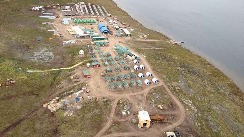 The camp at Sabina Gold & Silver’s Back River gold project in southwestern Nunavut. Credit: Sabina Gold & Silver.