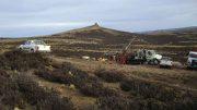 A drill rig at Pan American Silver’s Joaquin silver project in Argentina in 2009, where Metalla Royalty & Streaming has acquired a royalty. Credit: Mirasol Resources.