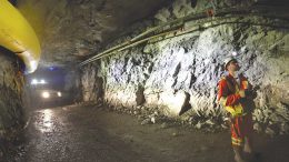 Geologist Robert Scott maps geology underground at Pure Gold Mining’s Madsen gold project in Ontario’s Red Lake mining camp. Credit: Pure Gold Mining.
