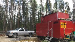 A drill rig at Pure Gold Mining’s Madsen gold property in Ontario’s Red Lake region. Credit: Pure Gold Mining.