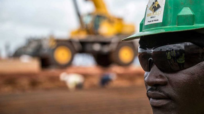 A B2Gold employee at the Fekola mine in southwestern Mali. Credit: B2Gold.