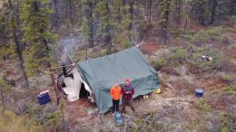 A prospecting crew on Nevada Zinc and Rockcliff Metals’ MacBride zinc-copper property in Central Manitoba. Credit: Rockcliff Metals.