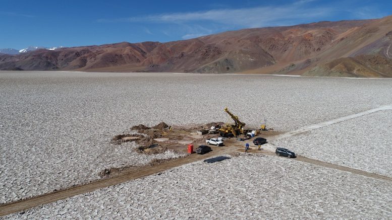 Drilling at Neo Lithium Corp.'s Tres Quebradas (3Q) lithium project in Argentina's Catamarca province. Photo credit: Neo Lithium Corp.