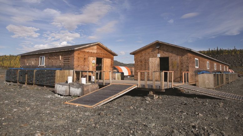 Core shacks at Nighthawk Gold’s Colomac gold project in the Northwest Territories. Credit: Nighthawk Gold.