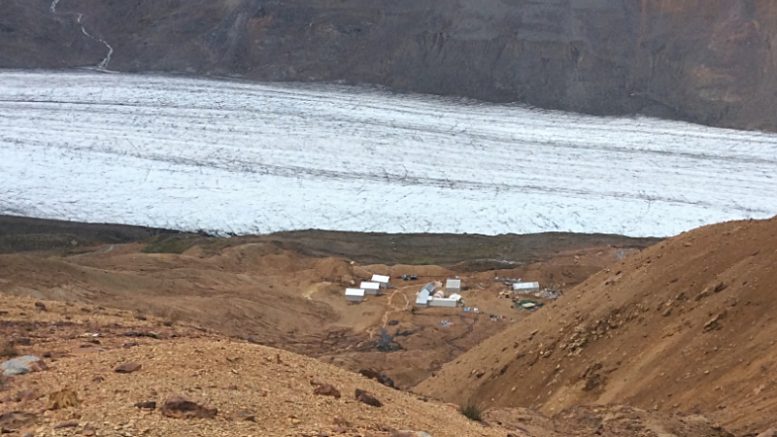 The camp at Tudor Gold's Treaty Creek gold property in northwestern B.C.'s Golden Triangle region. Credit: Tudor Gold.