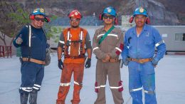 Workers in 2016 at Primero Mining’s San Dimas gold-silver mine, 125 km northeast of Mazatlan, Mexico. Credit: Primero Mining.