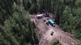 A drill site at Harte Gold’s Sugar Zone gold property in Ontario. Credit: Harte Gold.