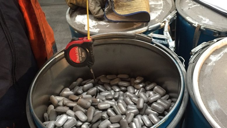 Cobalt briquettes at Cobalt 27 Capital Corp.'s Rotterdam warehouse. Photo Credit: Cobalt 27 Capital Corp.