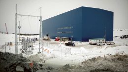 The concentrator building and the electricity hookup at Nemaska Lithium’s Whabouchi lithium project in Quebec. Credit: Nemaska Lithium.