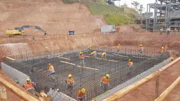 Workers preparing to pour the mill's foundation at Equinox Gold's Aurizona project in northeastern Brazil. Credit: Equinox Gold