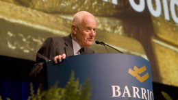 Barrick Gold founder Peter Munk addresses shareholders at the 2010 annual general meeting. Credit: Barrick Gold.