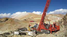 Drillers at Gold Fields' Salares Norte gold-silver project in northern Chile. Credit: Gold Fields.