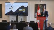 Orca Gold chief executive officer and director Richard P. Clark presents at the Canadian Mining Symposium in London on April 25, 2018.