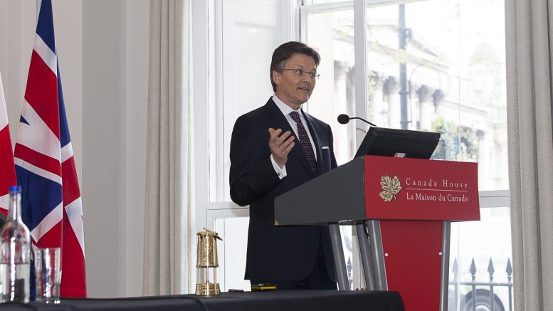 Barrick Gold president Kelvin Dushnisky at the Canadian Mining Symposium at Canada House in London in April 2018. Photo by Martina Lang.