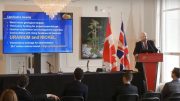 CanAlaska Uranium president, chief executive officer and director Peter Dasler presents at the Canadian Mining Symposium in London on April 24, 2018.