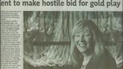 Newspaper clipping of Margaret Kent as head of Century Mining in the mid-2000s. Credit: Margaret Kent archives.