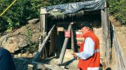 Ascot Resources’ president and CEO Derek White at the entrance to underground workings at the historic Premier mine at the Premier-Dilworth project in northwest British Columbia. Photo by Colin Desmond.