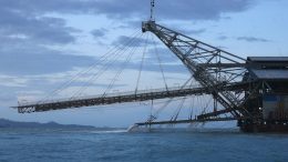 A bucket line tin dredge in Indonesia. Credit: International Tin Association.