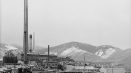 A 1993 photo of the lead smelter at the Bunker Hill mine in Kellogg, Idaho. Credit: U.S. National Park Service.