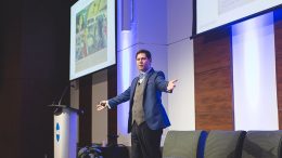 George Hemingway, Partner and Head of Innovation Practice at The Stratalis Group, speaks at the 2018 Progressive Mine Forum in Toronto. Credit: George Matthew Photography.