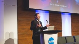 MINING.com editor Frik Els speaks at the 2018 Progressive Mine Forum in Toronto. Photo by George Matthew Photography.