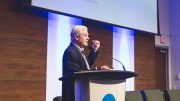 Solar Ship CEO Jay Godsall speaks at the 2018 Progressive Mine Forum in Toronto. Photo by George Matthew Photography.