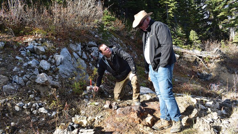 Sun Metals CEO Steve Robertson (left) with technical advisor Peter Megaw at the Stardust polymetallic project in British Columbia. Credit: Sun Metals.