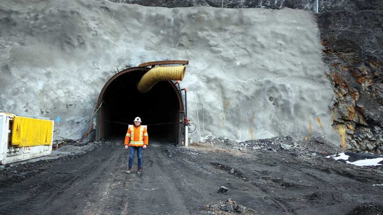 Premier Gold Mines president and CEO Ewan Downie in front of a portal at its 40%-owned South Arturo gold project in Elko County, Nevada. Credit: Premier Gold Mines.