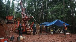 A drill pad at Columbus Gold’s Montagne d’Or gold property in French Guiana. Credit: Columbus Gold.