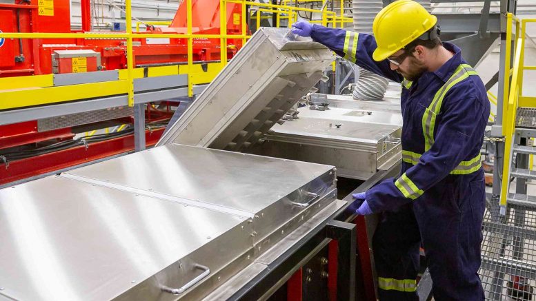 Sensor based sorting at SRC’s Saskatoon facilities. Credit: SRC.