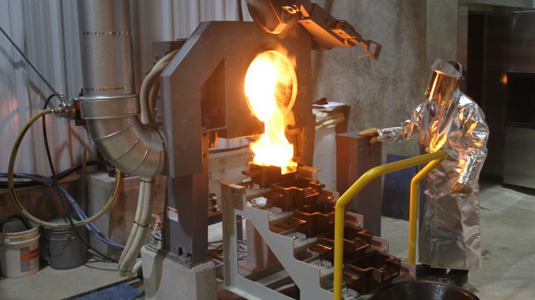 First gold pour at Magino